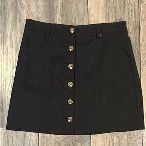 Forever 21 Black Button-Up Skirt